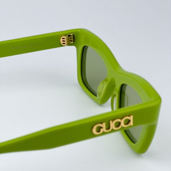 Gucci Women BRAND NEW Sunglasses Green Cat Eye GG1773S 006 - Picture 8 of 9
